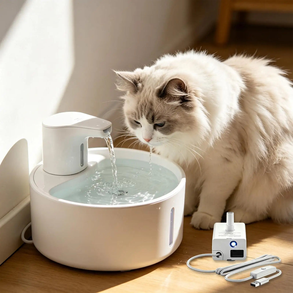 Pet Water Fountain Pump 5V Submersible IPX8 Waterproof Detachable Qme