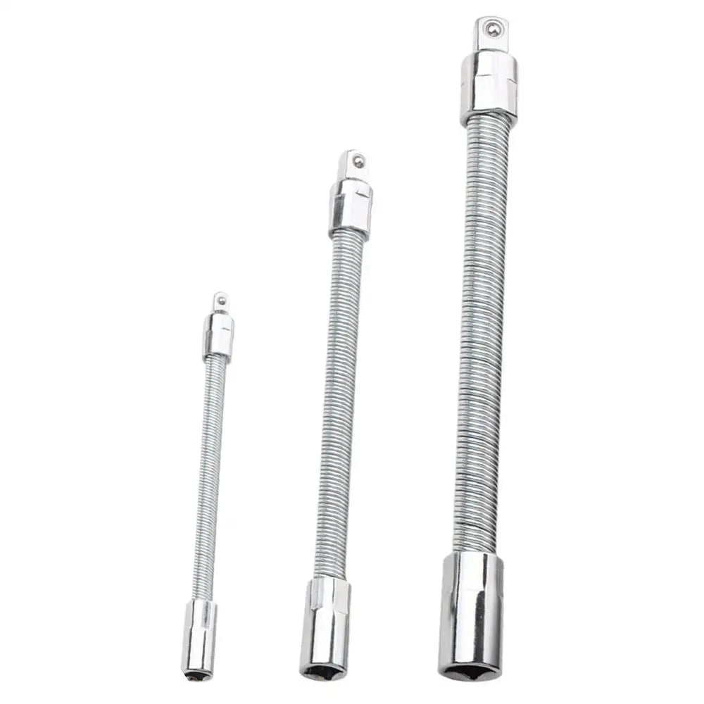 Flexible Ratchet Extension 3 Pieces Long Reach Bendable Bar Flexible Electric Wrench Connecting Rod For Home Garage Workshop Qme White China Mainland