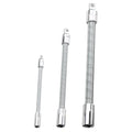Flexible Ratchet Extension 3 Pieces Long Reach Bendable Bar Flexible Electric Wrench Connecting Rod For Home Garage Workshop Qme White China Mainland