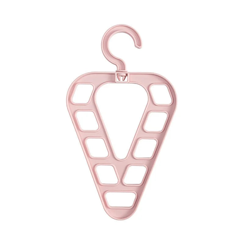 New 9-Hole Space-saving Magic Clothes Hanger Closet Organizer Multi-functional 360° Rotating Magic Hanger Drying Racks Qme Pink