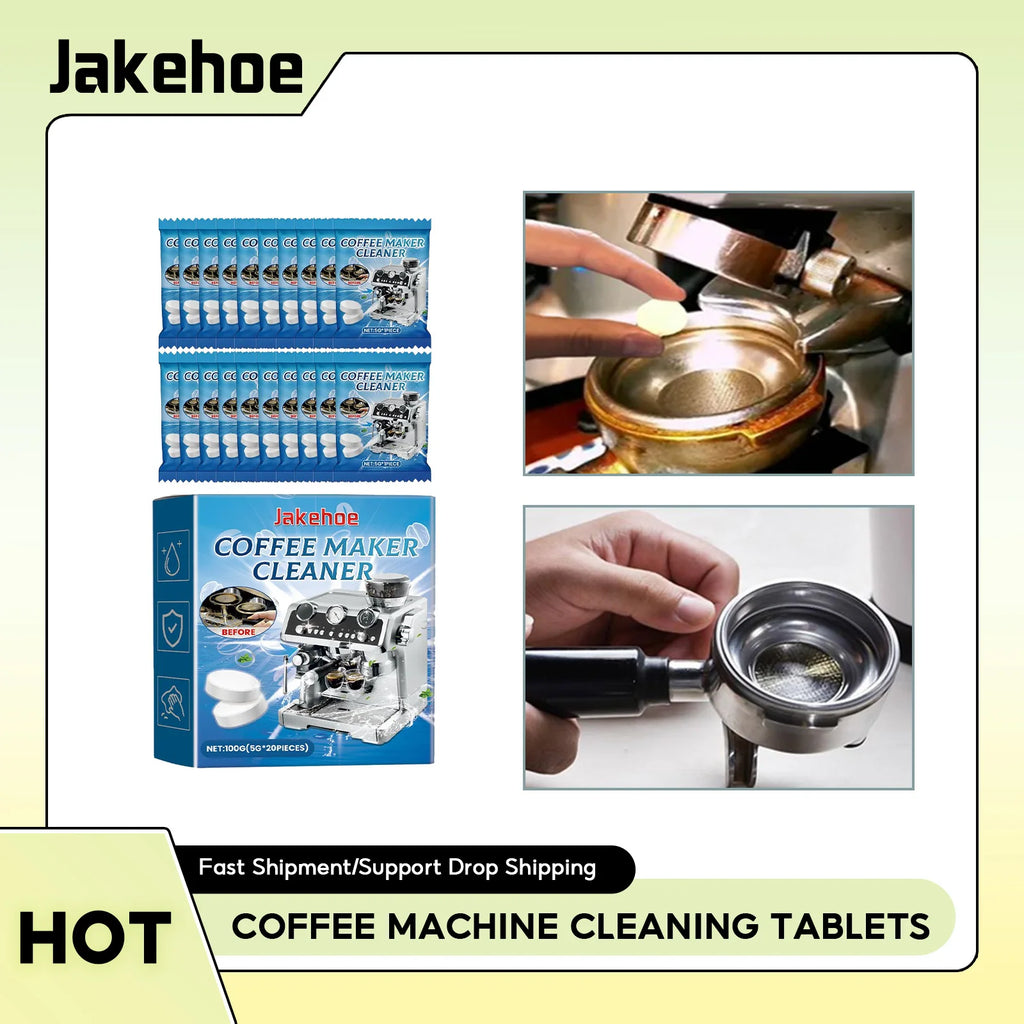 Coffee Machine Cleaning Tablets Effervescent Descaling Dirt Scale Removal Yellow Tea Dirt Stain Cleaner Tablet Descaling Agent Qme