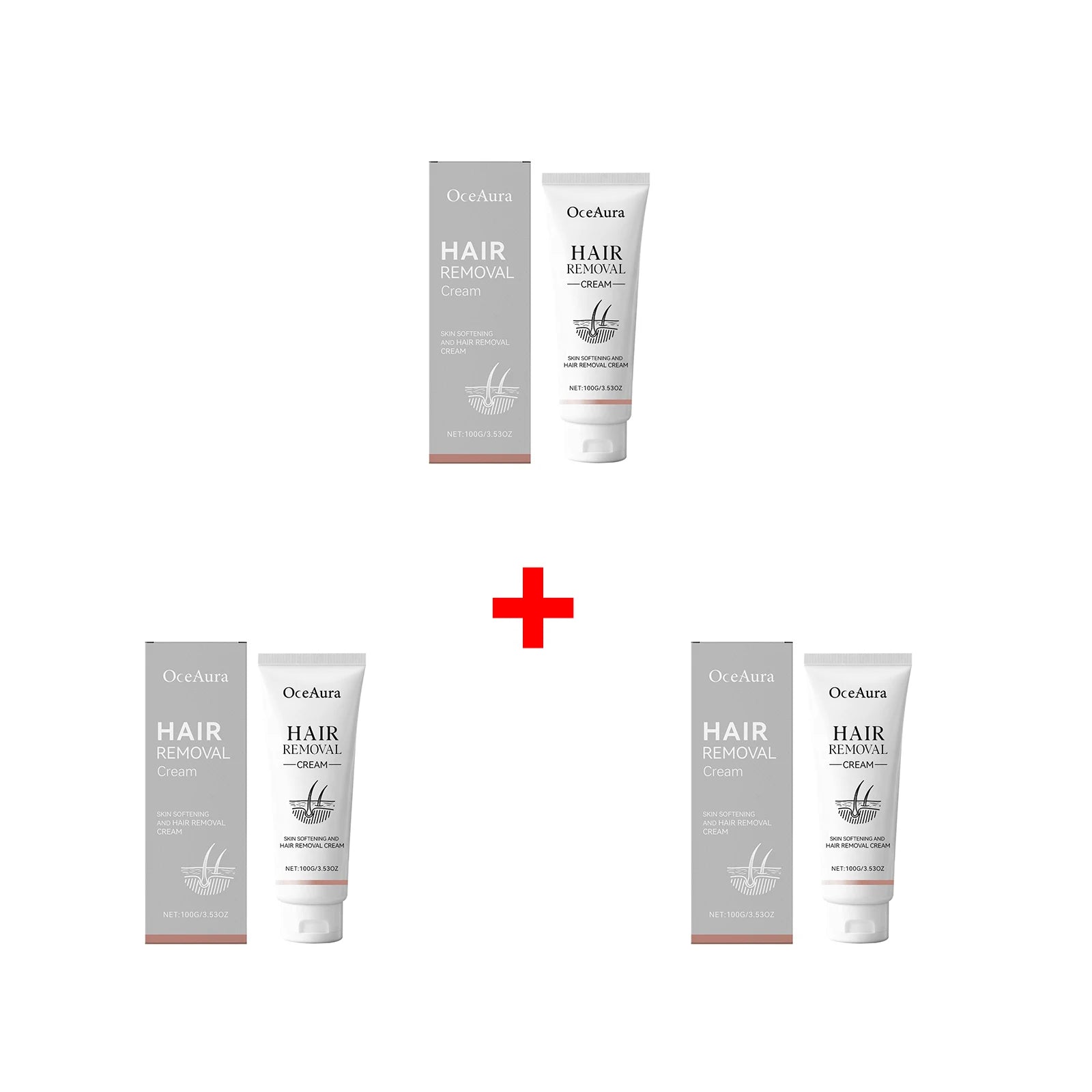 Oceaura Hair Removal Cream Legs Arms Full Body Use Skin Softening Qme 300g Boxed