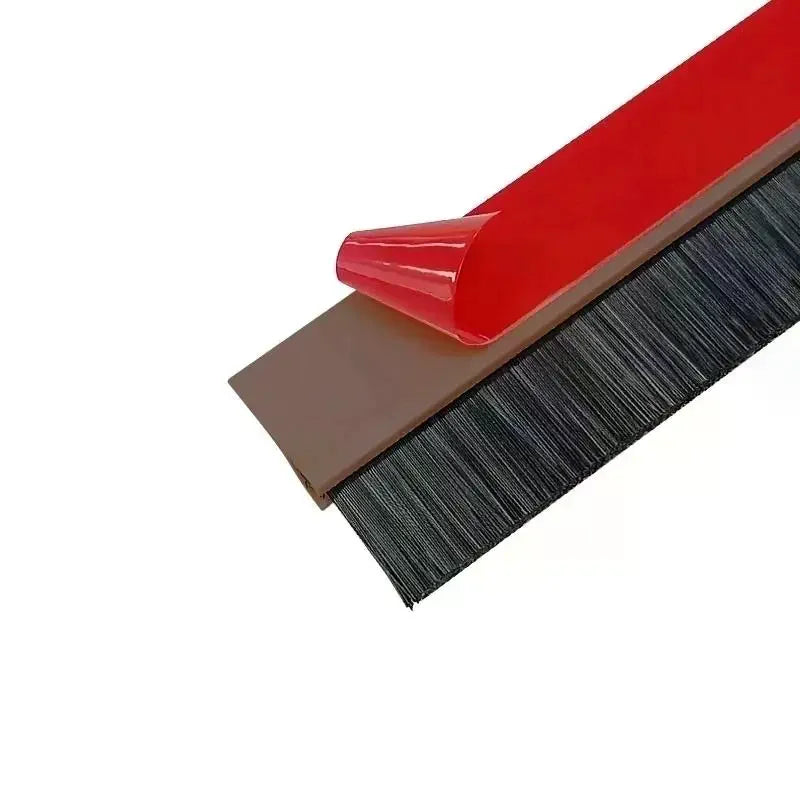 Door Bottom Seal Brush Door Seal Dust Proof Anti- Safe PVC Sealing Strip Self-Adhesive Filling Sealing Strips Qme