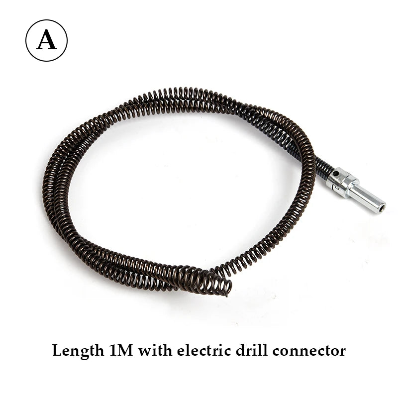 10MMx1M 2M Drain Dredging Spring Sink Cleaner Sewer Tool Kitchen Qme 1M
