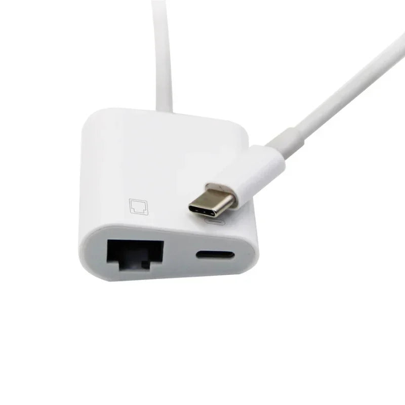 RJ45 network card connection adapter to network cable mobile phone Internet Ethernet converter two-in-one adapter Qme type-c 3 in 1
