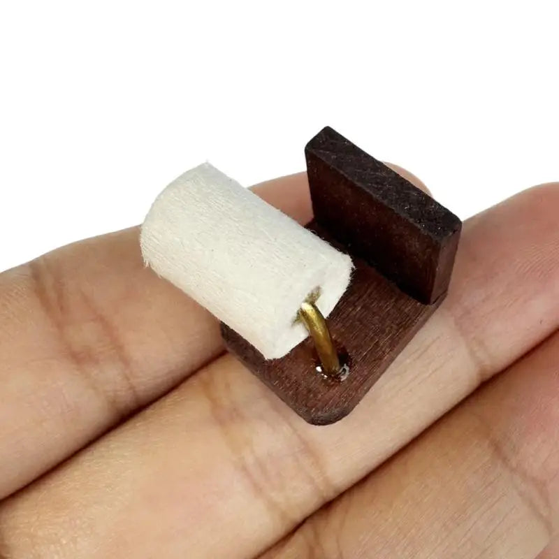 1 12 Dollhouse Miniature Furniture Paper Towel Holder Toilet Model Qme