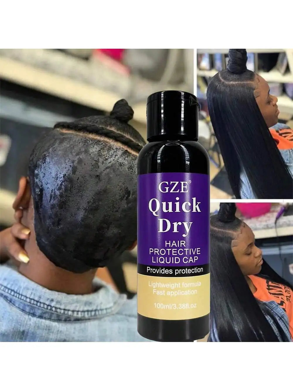GZE Hair Protective Covering Weave Glue Liquid Protective Shield Quick Weave Protector Leave in Conditioner Qme