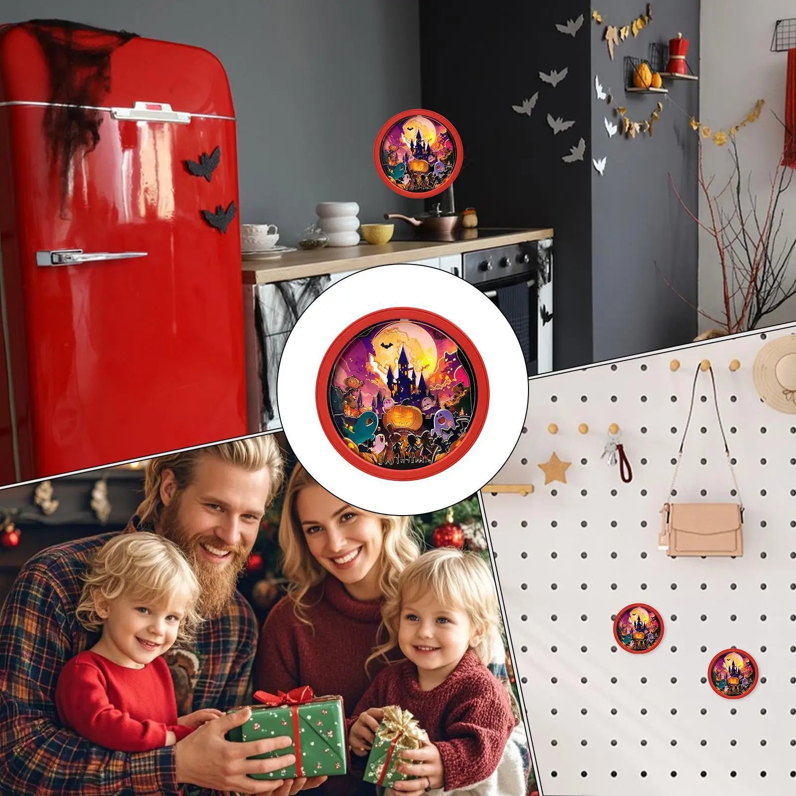 Kitchen Magnets For Refrigerator Christmas Refrigerator Magnets Decal Festive Memorial Sticker For Planners Kitchen Festival Qme