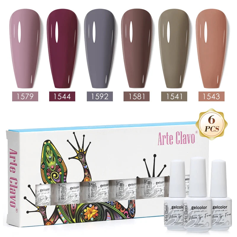 Arte Clavo Colourful Box Nail Gel Polish Semi Permanent UV Led