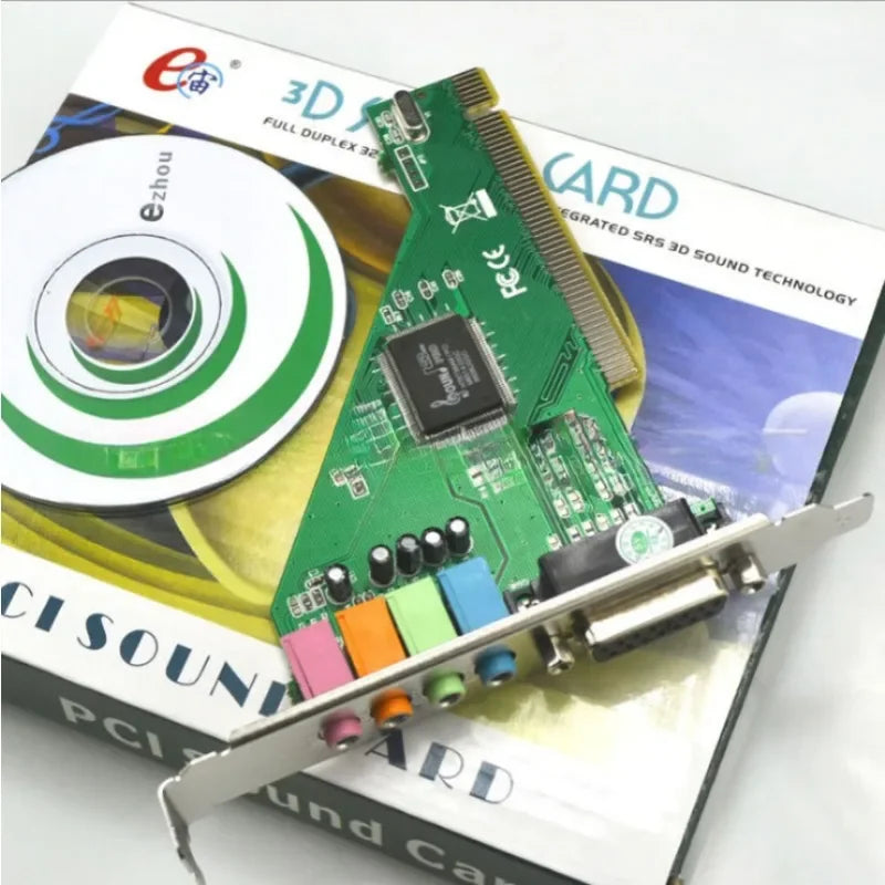 1pcs5.1 PCI Sound Card 8738 Audio Extend Adapter for PC Desk Computer Motherboard 5.1 Sound Channel Independent Sound Converter Qme