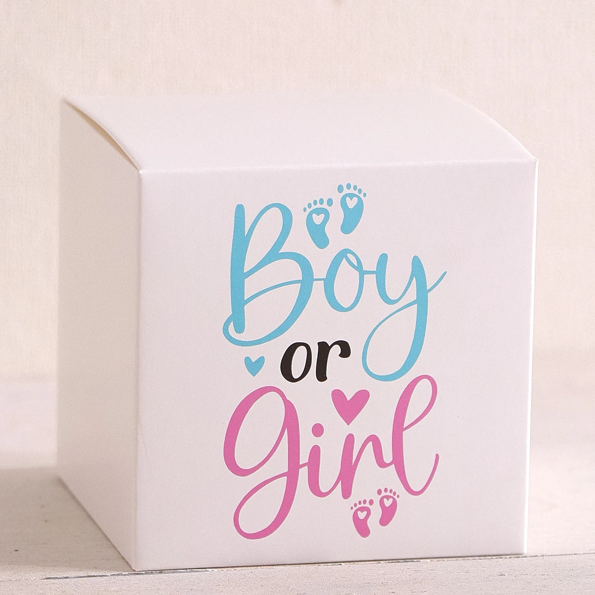5 Pack, Gender Reveal Party Decorations Blue Feet g Irl Candy Boxes, B Oy or g Irl Gender Reveal Party Favor Boxes, Small Busine Qme Boy-Or-Girl-5Pcs Other Other