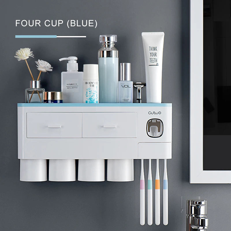 Bathroom Accessories Magnetic Adsorption Toothbrush Holder Automatic Qme CF048-9