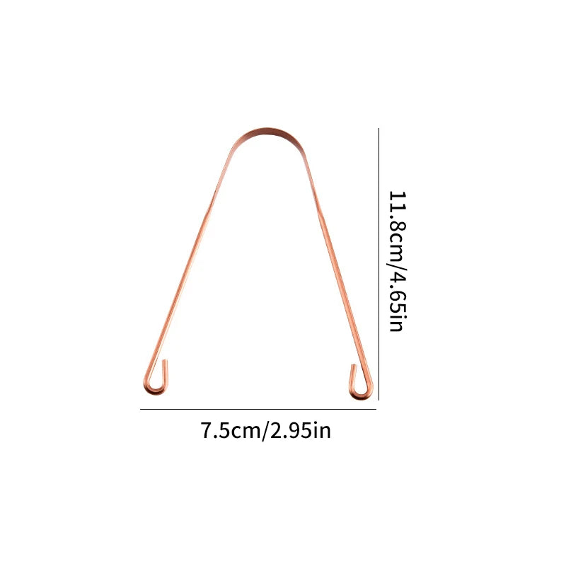 Stainless Steel Tongue Scraper Oral Hygiene Tool Removing Coated Qme A2