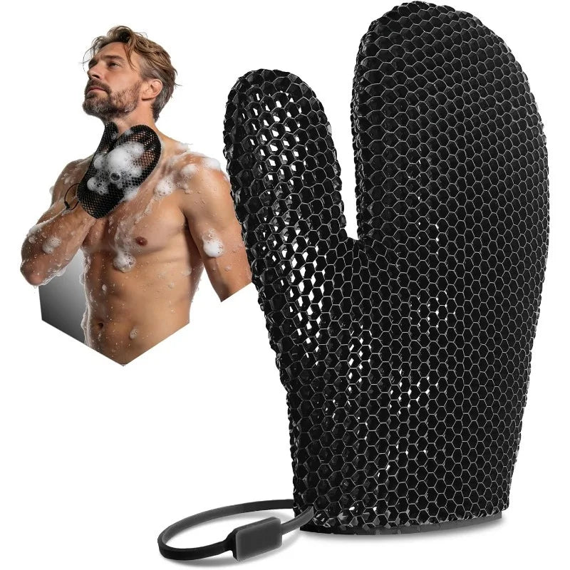Honeycomb Exfoliating Glove Face Body Deep Cleansing Quick Dry TPU Qme
