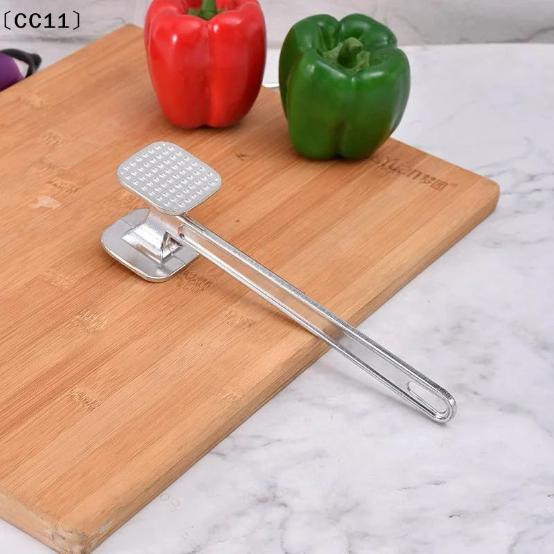 Duty Meat Mallet Stainless Steel Double-sided Tenderizer Tool Steak Qme