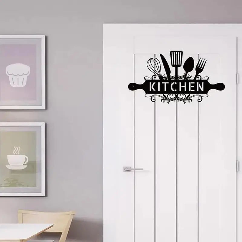 Kitchen Signs Wall Decor Rustic Black Country Farmhouse Decoration Qme