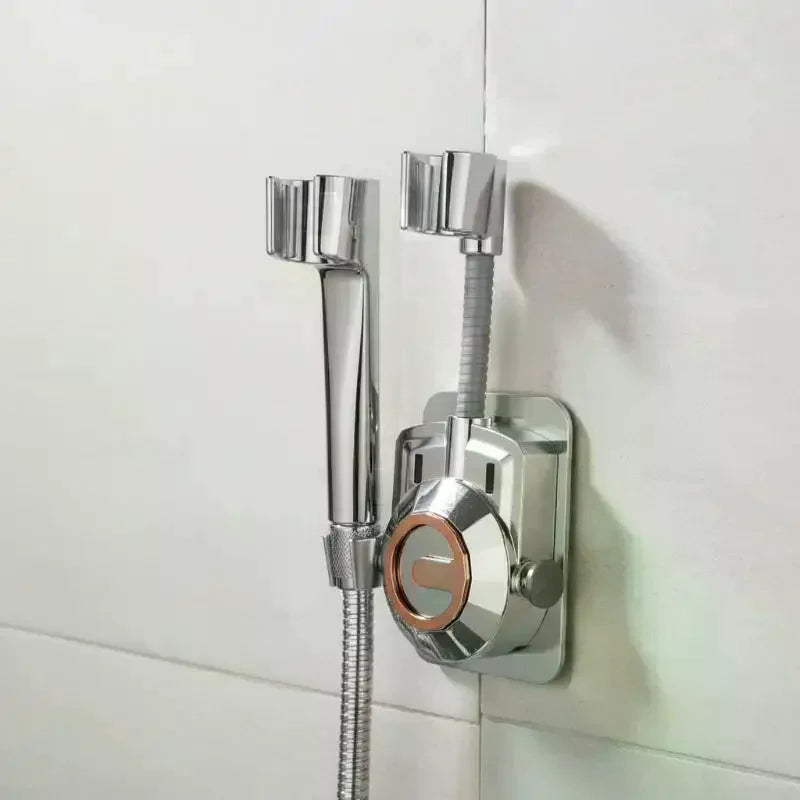 No Drill Adjustable Shower Head Bracket Universal Wall Mounted Holder Qme