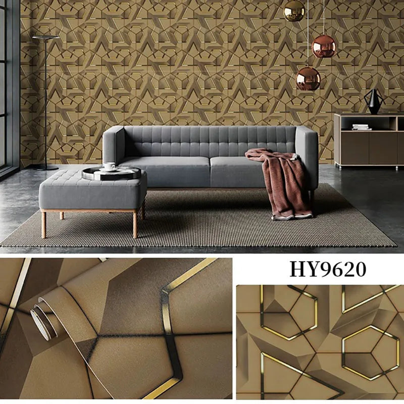 45cm Geometric Self-Adhesive Wallpaper Decoration Waterproof and Stain Resistant Ins Style Bedroom E-Sports Room Wallpaper Qme B 45cmx3m