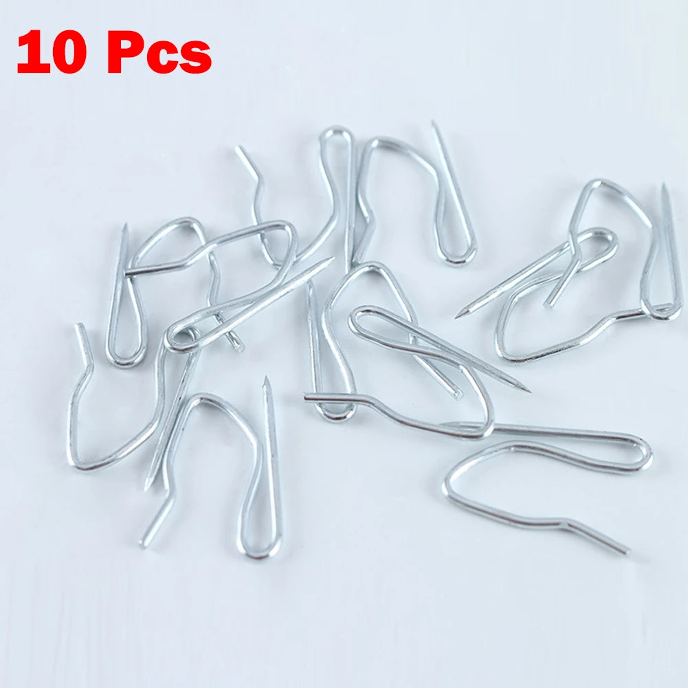 10 20 Metal Pin S Hook Curtain Shower Hanging French Pleat Pinch Home Qme 10pcs