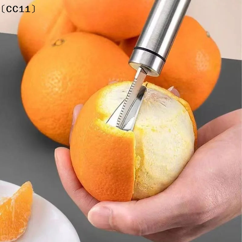 Stainless Steel Orange Peeler Curved Handle Creative Cutlery Kitchen Qme