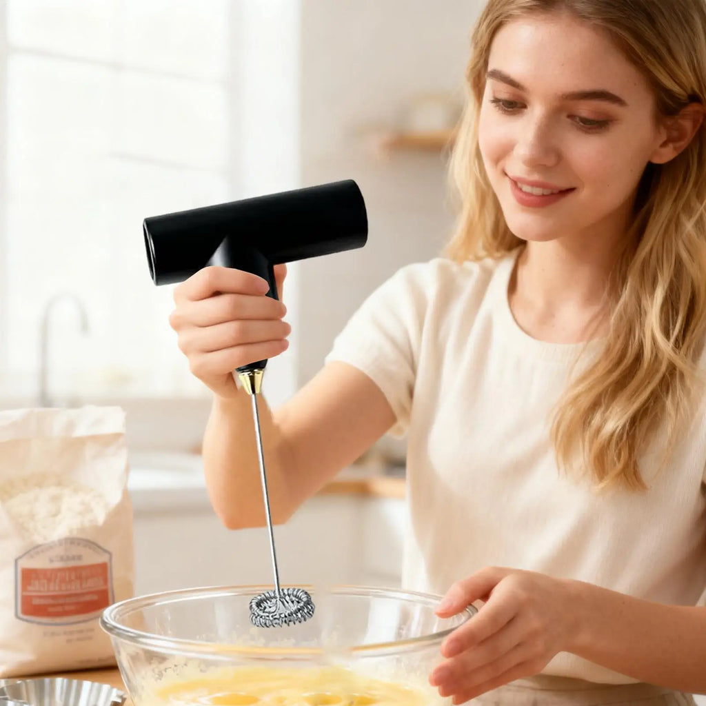 Electric Mixer Milk Beater Double Head Coffee Frother Foamer Machine Stainless Steel For Home Kitchen Wholesale&Dropship Qme