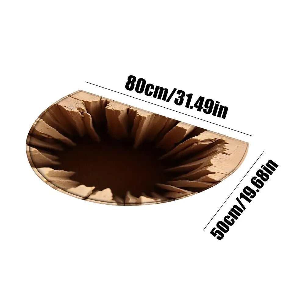 3D Optical Illusion Rug Semi-circular Entrance Doormat Entryway Qme Style 2 China Mainland
