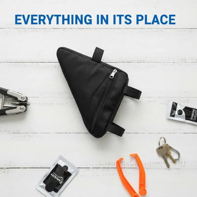 Cycling Pouch Durable Bike Versatile Bag Bicycle Triangle Front Tube Qme