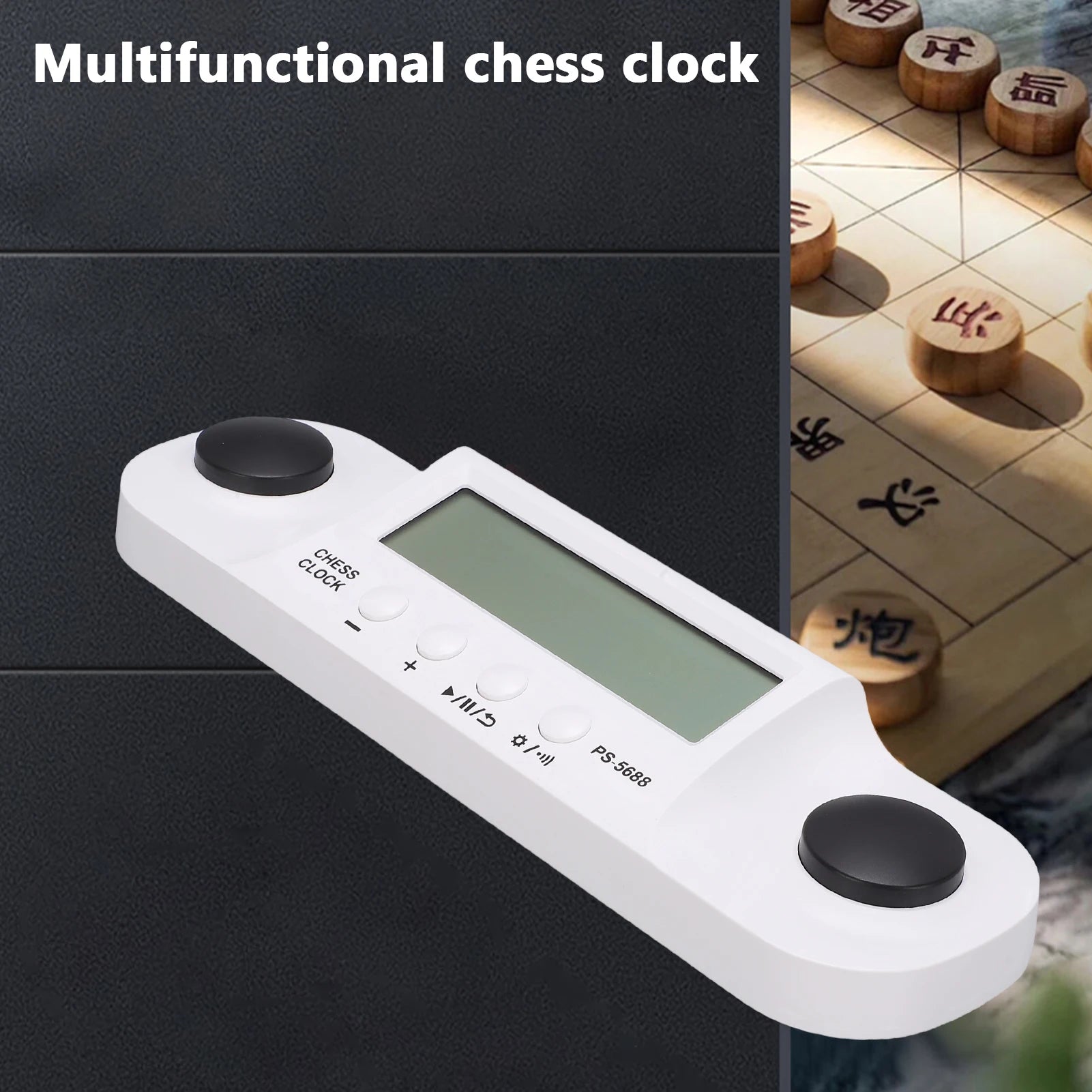 Chess Timer Digital Game Countdown Stopwatch Portable Clock for Chess with LCD Display for Tournaments Training Qme