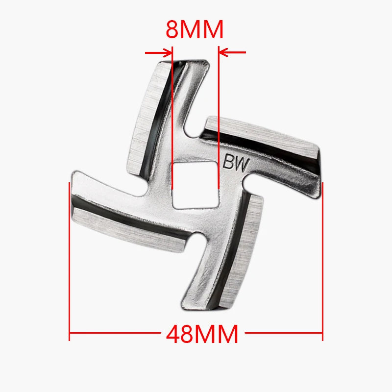 1pc/3pcs Meat Grinder Blade Stainless Inner Hole 8mm Meat Grinder Parts Blade For MGB Series Meat Grinder Kitchen Appliance Part Qme