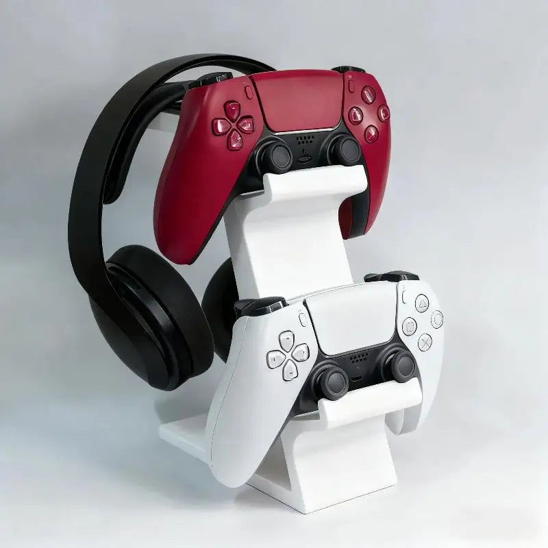 3-in-1 Controller Stand Desk Headset Holder Organizer Compact Storage Qme