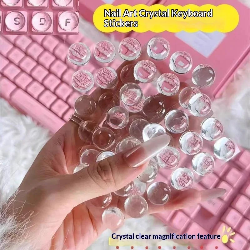 Large Letter Keyboard Stickers Raised Pad Long Nail Friendly Qme