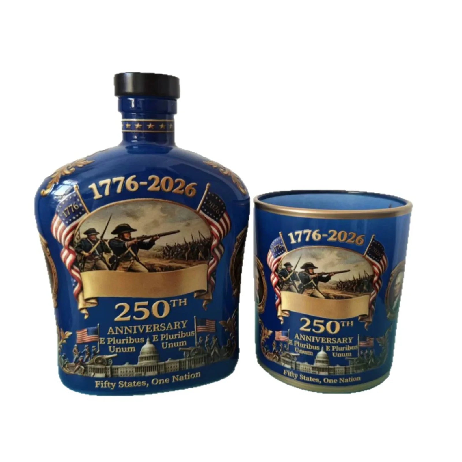 American Independence 250th Anniversary Theme Whiskey Bottles Creative Wine Glass Cup Home Decoration Gift Qme D