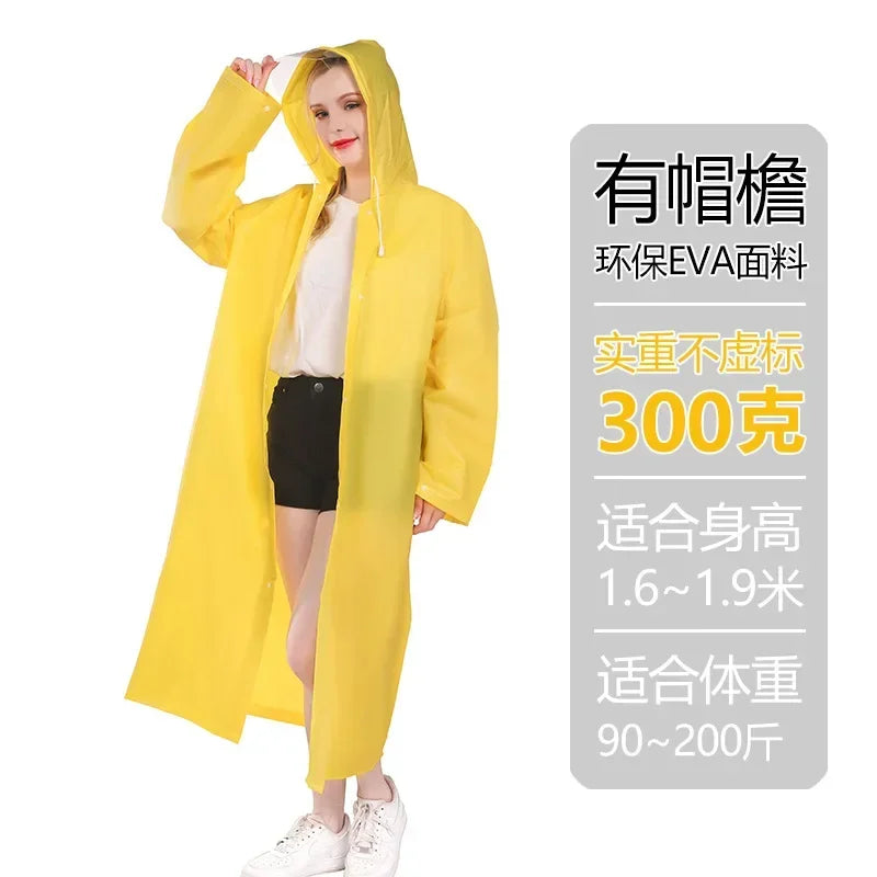 Adult thick raincoat, EVA light raincoat, Waterproof poncho, Rain coat for women, Rain coat for men, Outdoor tour poncho Qme 1-3 300g