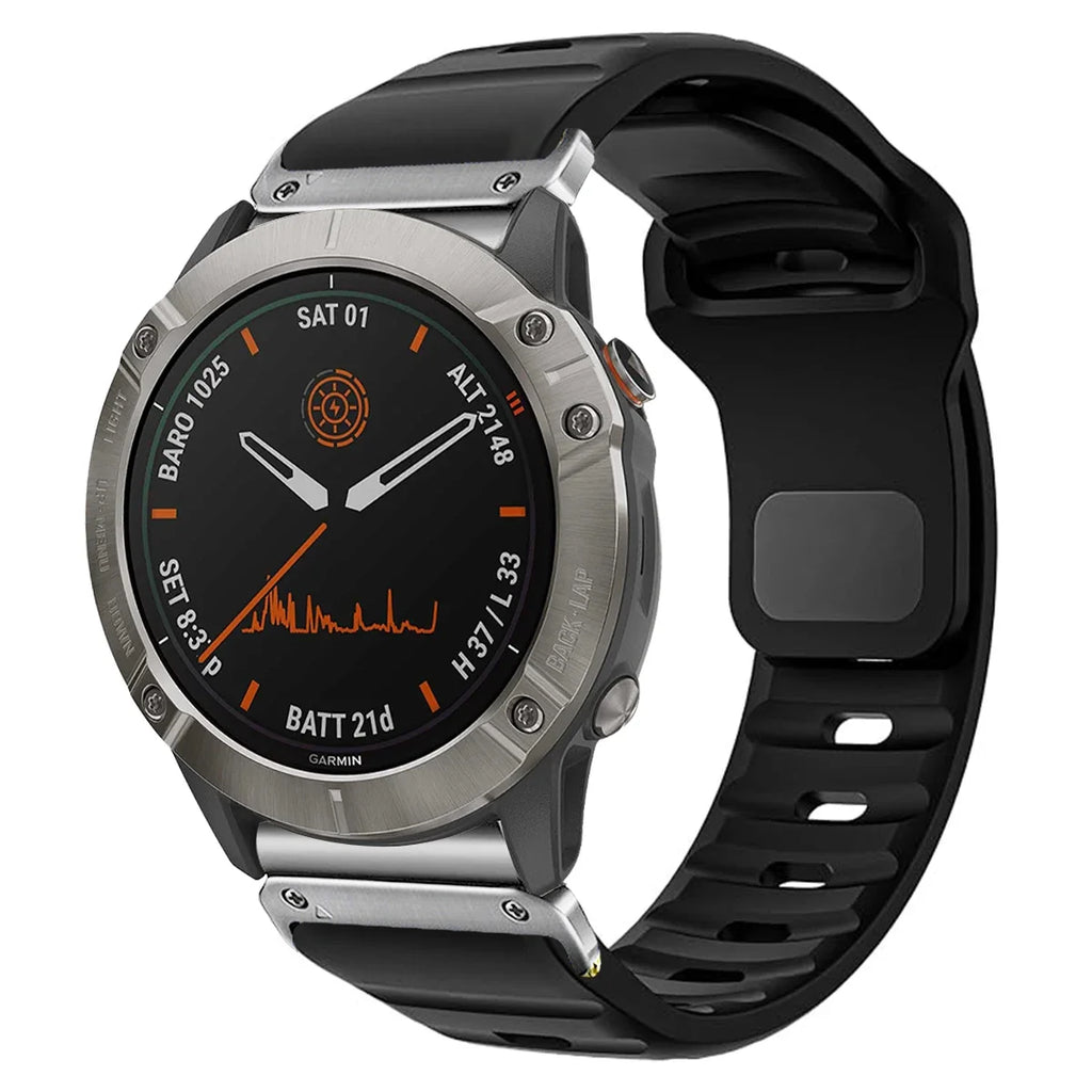 22mm 26mm QuickFit Silicone strap For Garmin Fenix 8 E 7 7X 6X Pro 5XPlus Epix Pro Gen 2 47mm 51mm/Enduro 3 No Gaps Watchband Qme BS 26mm