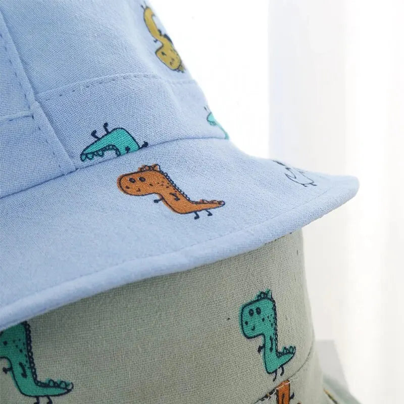 Cartoon Giraffe Print Baby Bucket Hat Children Casual Panama Cap Kids Foldable Camping Fishing Outdoor Sun Hats Fisherman Caps Qme