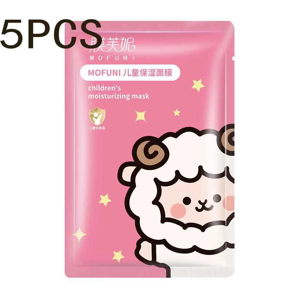 5PCS Children's Fruit Cartoon Mask Hydrating Moisturizing Gentle Nourishing Cartoon Animal Face Mask Stickers For Kids Qme B CN