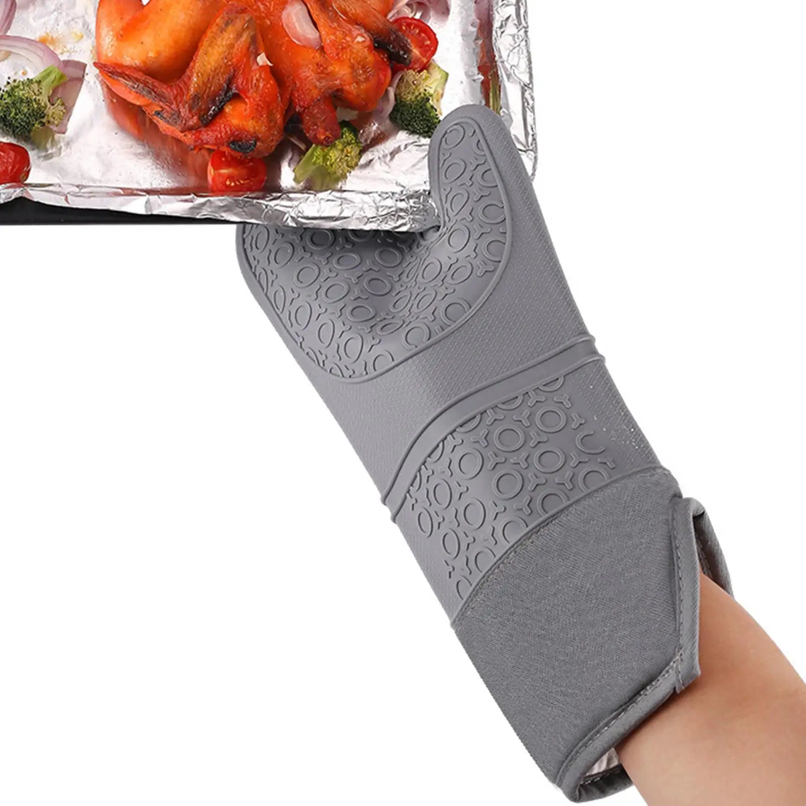 Oven Mittens Waterproof Non-Slip Kitchen Gadgets Ergonomic Oven Mitts Pot Holders Sets For Cooking Grilling Barbecue Outdoor Qme