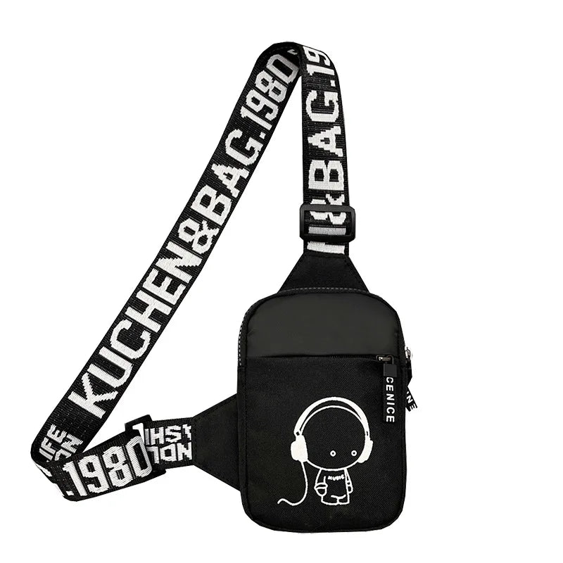 Man's Messenger Bag Men's Shoulder Bag INS Trend Small Backpack Mobile Phone Square Bag Crossbody Bags Organizer Bag Qme A