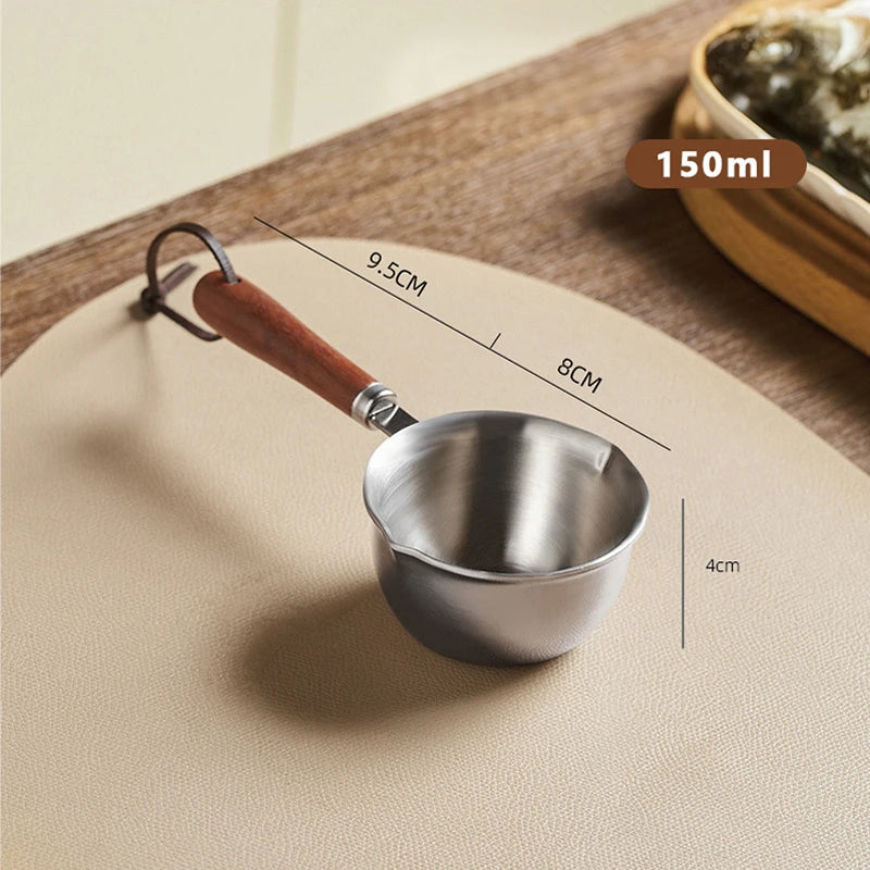 Stainless Steel Oil Pan Kitchen Cookware Cooking Tools Small Pot Qme 150ML