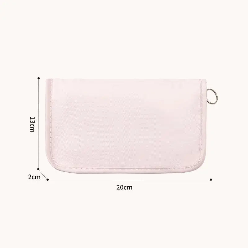 Portable Medical Pouch Foldable Pill Organizer Zipper Sort First Aid Qme L Pink