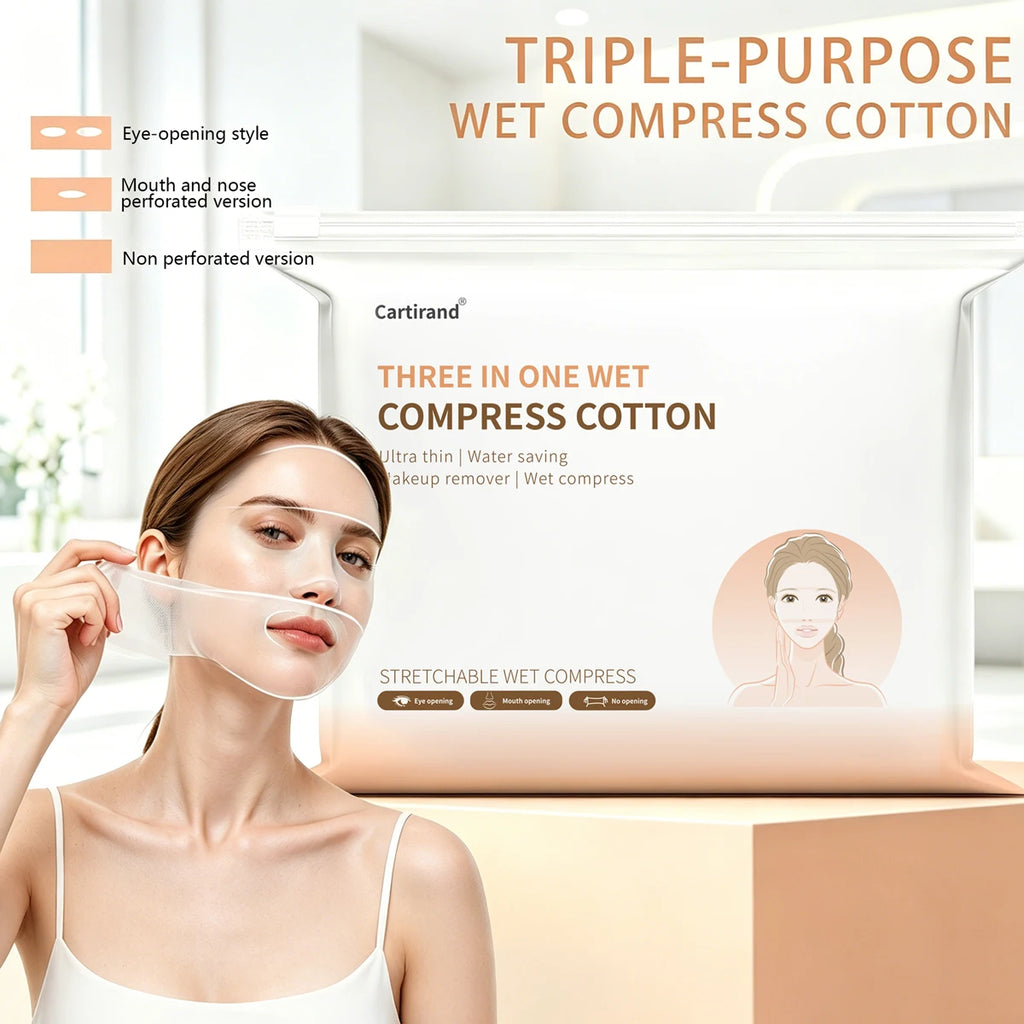 Stretchable Moisturizing Cotton Pads Hydrating Towels Compresses Qme