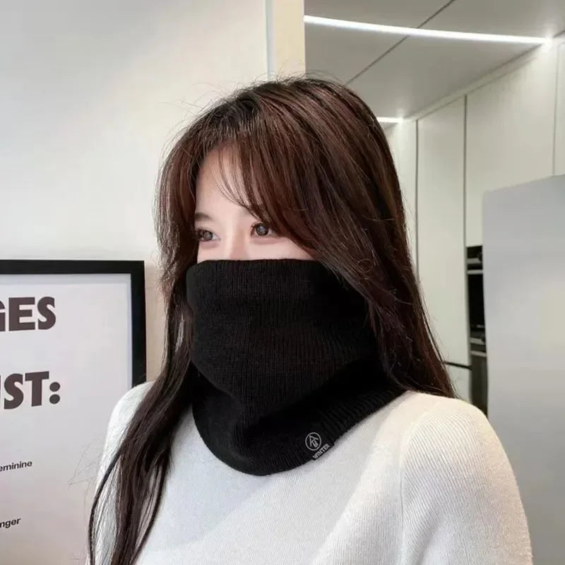 Fashion Knitted Scarf Solid Cashmer Like Winter Snood Scarves Lady Qme