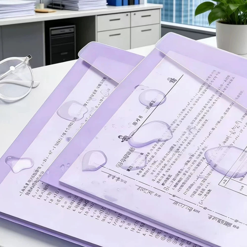 10/20/40/60 Pieces, Colorful Transparent Document Bag, A4 Size PP Plastic Student Folder, Easy To Organize School Supplies Qme