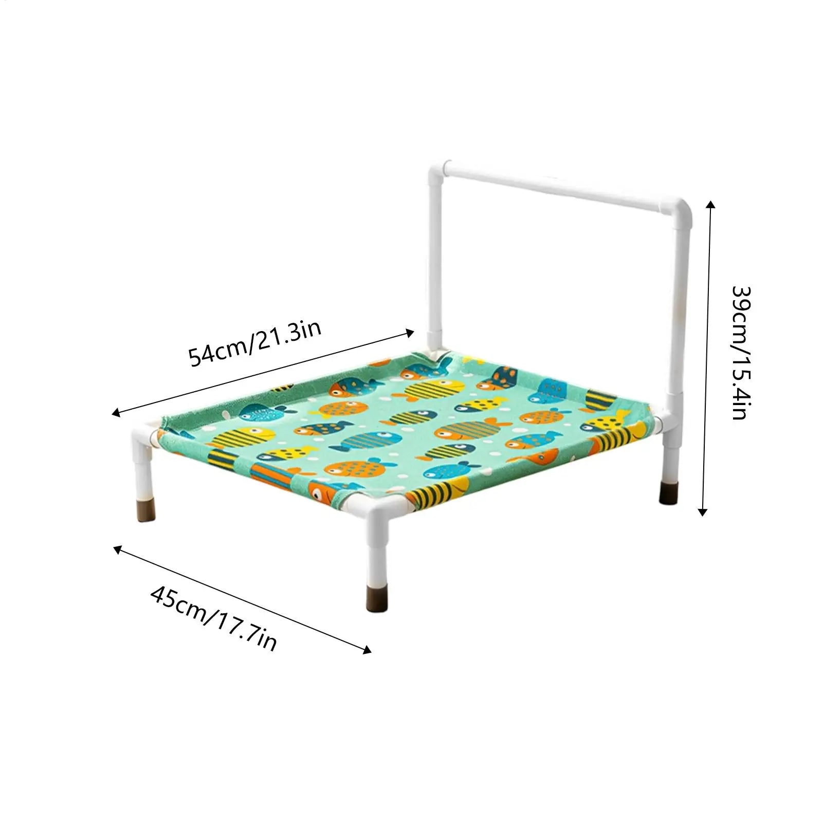 Elevated Dog Bed Removable Non-Slip Raised Breathable Cat Hammock Bed For Puppy Kitten Summer Home Indoor Outdoor Living Room Qme