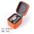 A High-End PU Leather Zipper Watch Box Flip-Open Watch Packaging Case for Gift - Luxury Watch Storage Qme Lal-Orange