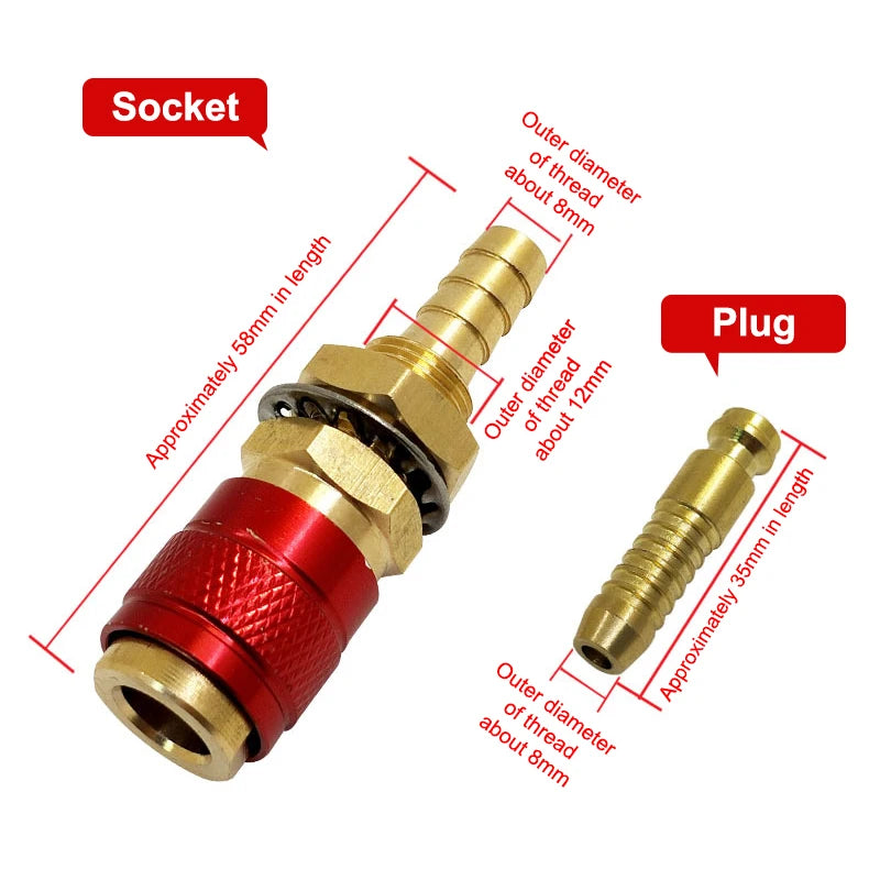 Cooled Gas Adapter Connector Clamp Welding Machine Quick Fitting Female Male Water MIG TIG Welding Torch Tools Welder. Qme B3