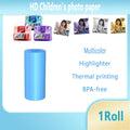 Kids Camera Paper Roll, Kids Instant Refill Paper, 4 Color Portable Thermal Printing Camera Photo Paper Rolls 57*25mm Qme M-blue57-25-1
