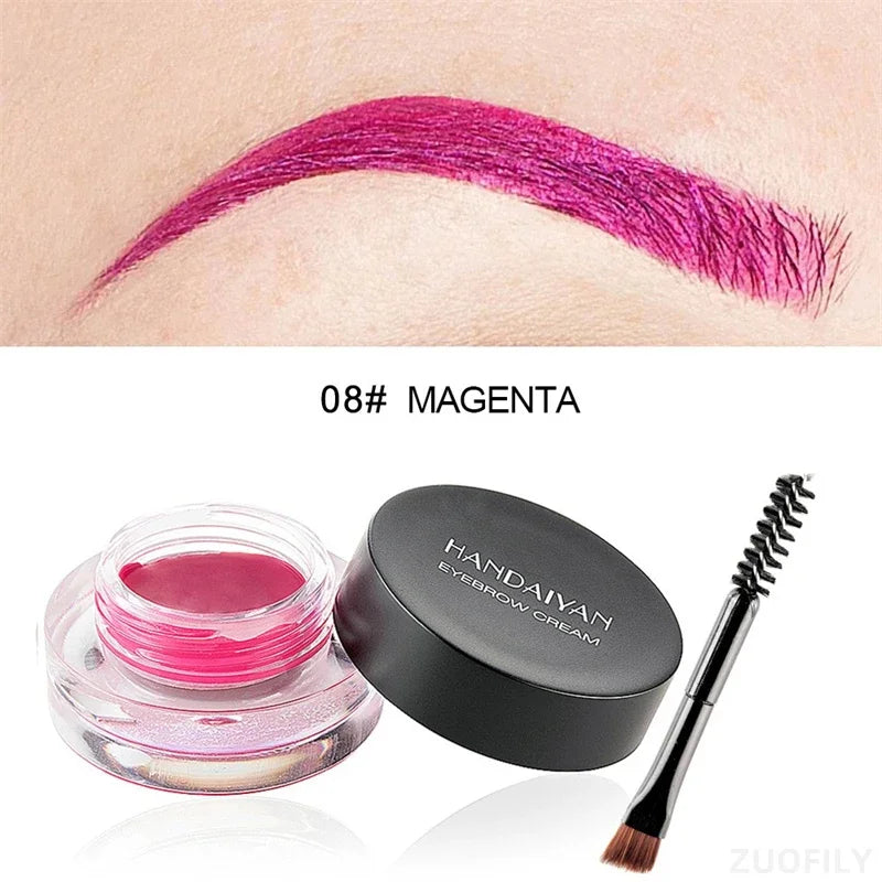 Matte Golded Eyebrow Enhancer Dye Gel Tint Set Waterproof Colour Quick Dry Dyeing Brow Tattoo Tinted Cream Brow Makeup Cosmetic Qme 08
