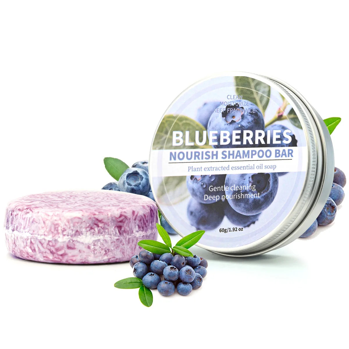 Blueberry Fruit Shampoo Bar Natural Essence Hair Care Soap Deep Qme