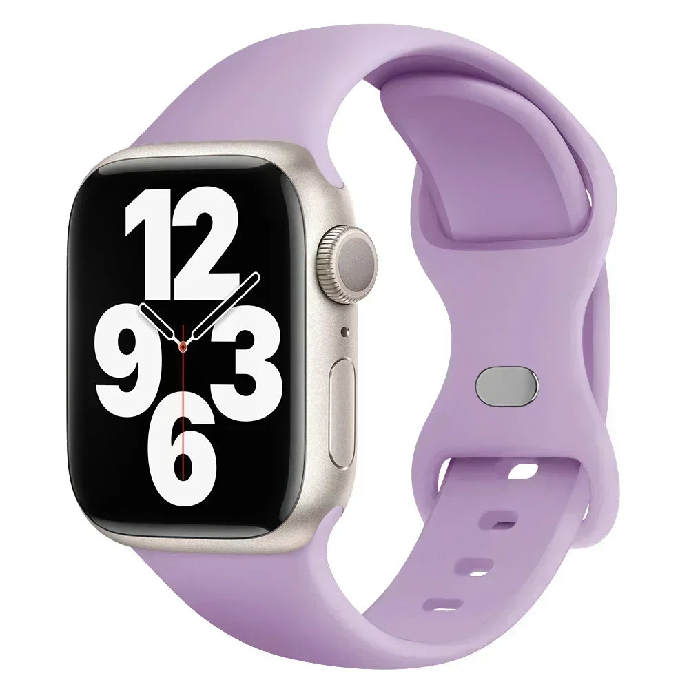 Silicone Band for Apple Watch 10 9 8 7 6 5 4 3 SE Strap for IWatch Ultra 2 49mm 45mm 41mm 40mm 44mm 38mm 42mm 46mm Qme